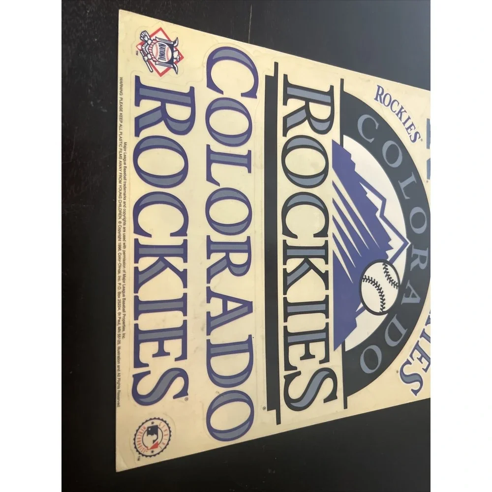 Colorado Rockies Reusable Static Window Clings 10 Per Sheet 12